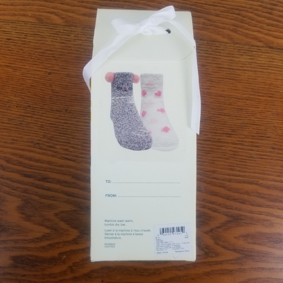 Tucker Tate Crew Socks Kitten Cozy M/L 2 Pair - Picture 6 of 8